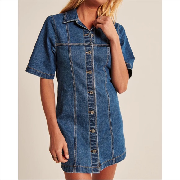 Abercrombie and Fitch A line denim mini dress - Picture 5 of 9